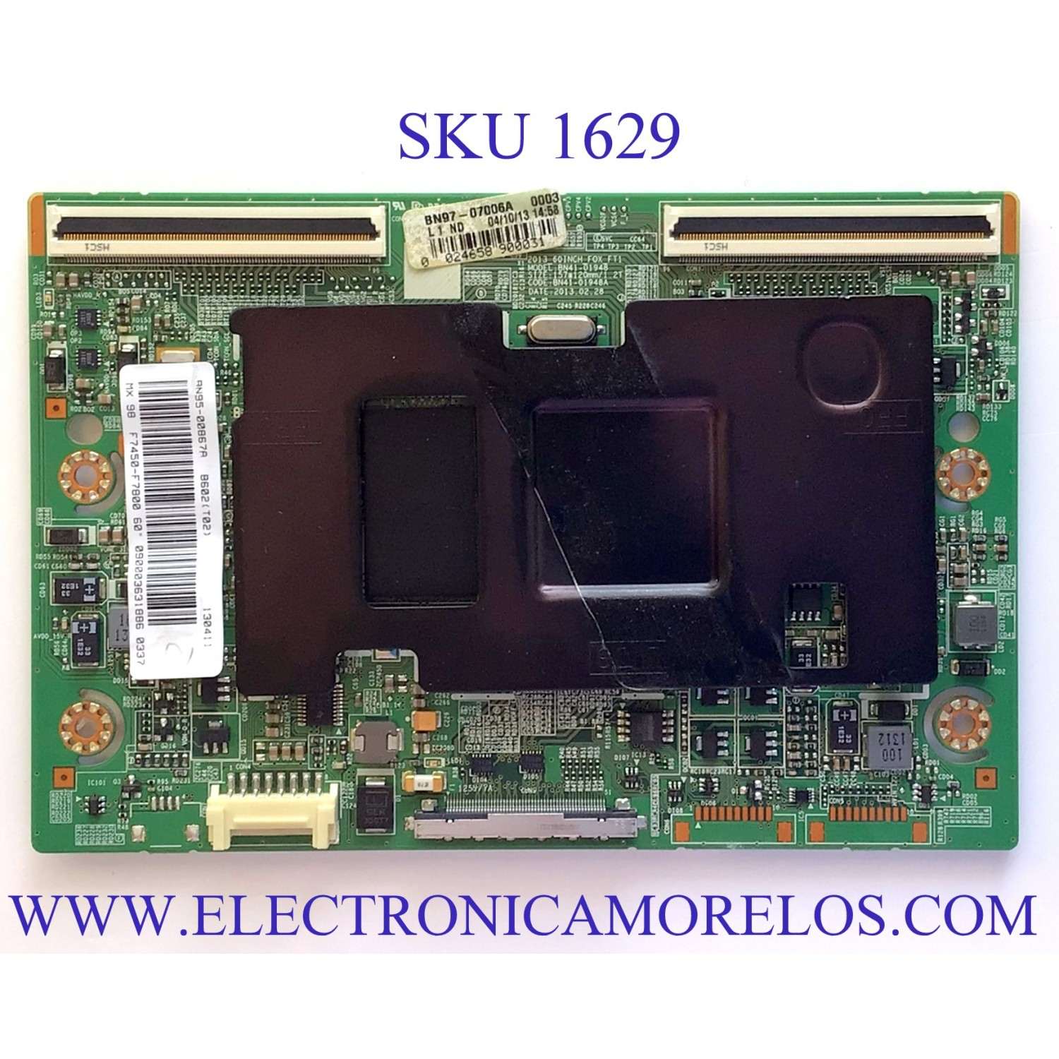 T-CON PARA TV SAMSUNG HD SMART 3D TV / NUMERO DE PARTE BN95-00867A / BN41-01948A / BN97-07006A / PANEL CY-KF600DSLV2H / MODELO UN60F8000 / UN60F8000BFXZA / UN60F8000BFXZA TS01
